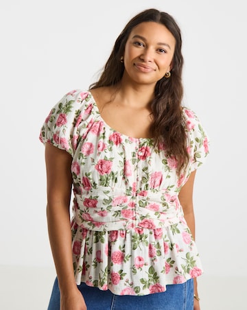 Rose Print Blouse