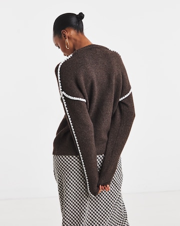 Contrast Whipstitch Jumper