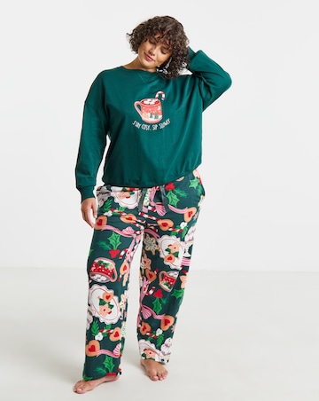 Pretty Secrets Biscuit Print Sweatshirt Pyjama Set