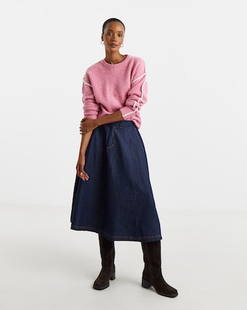 Contrast Whipstitch Jumper