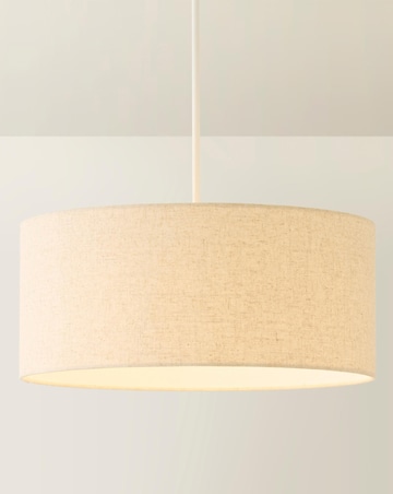 ValueLights Reni Squat Linen Drum Shade