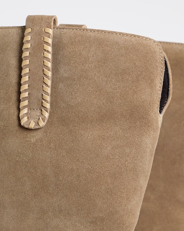 Olivia Suede Over Knee Western Boots - Extra Wide Fit (EEE) & Super Curvy Calf