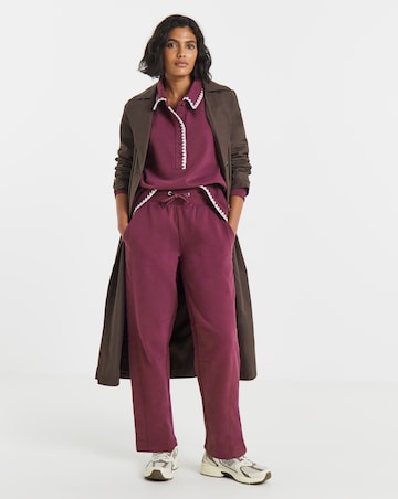 Simply Be Mulberry Whipstitch Barrel Leg Jogger
