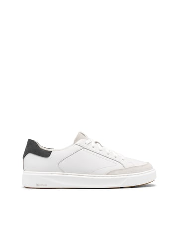 Clarks Code C Tie Leather Shoe - White