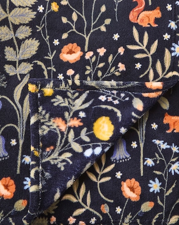 Woodland Animals Fleece Throw