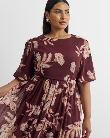 Joanna Hope Lace Back Midi Dress