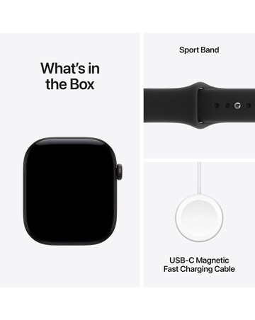Apple Watch Series 12 GPS 46mm - Black Aluminium/Black Sport Band - M/L