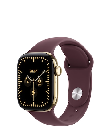 Apple Watch Series 12 GPS + Cellular 42mm - Gold Titanium/Burgundy Sport - M/L