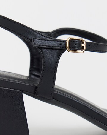 Kylie Barely There Block Heeled Sandals - Wide Fit (E)