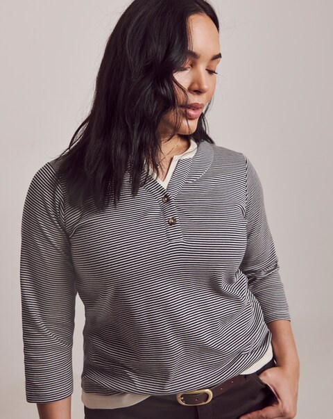 Julipa 2 in 1 Stripe Cotton Jersey Top