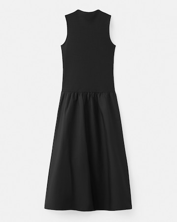 Mango Contrast-Bodice Dress
