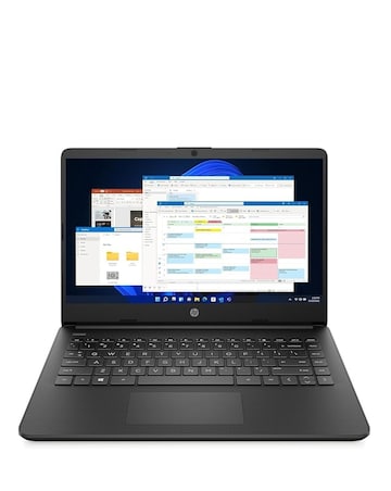 HP 14s-dq3500sa 14in Laptop - Intel Celeron 4GB 64GB eMMC - Black