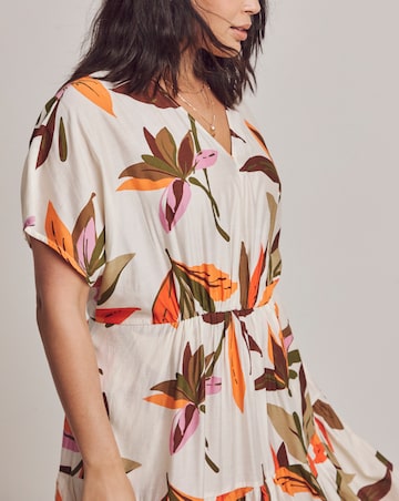 Julipa Petite V Neck Tiered Midi Dress