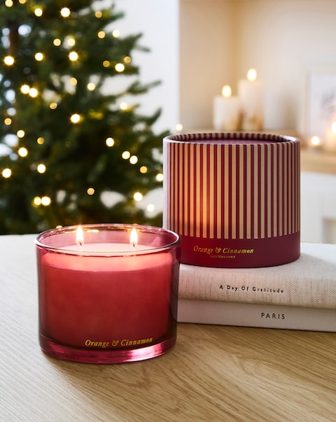New In - Orange & Cinnamon Boxed Glass Candle