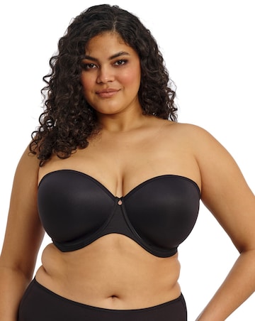 Elomi Smooth Strapless Moulded Cup Wired Bra Black