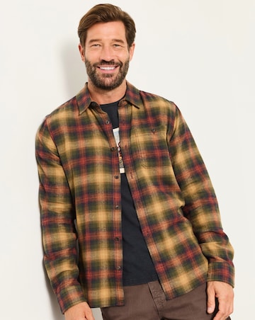 FatFace Long Sleeve Loxley Check Shirt - Brown