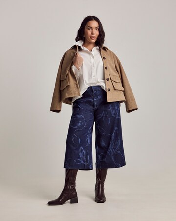 Julipa Printed Denim Cropped Trousers
