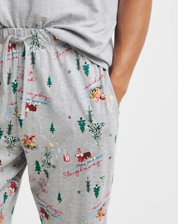 Sledging Animals Print Christmas Family Pyjamas - Mens
