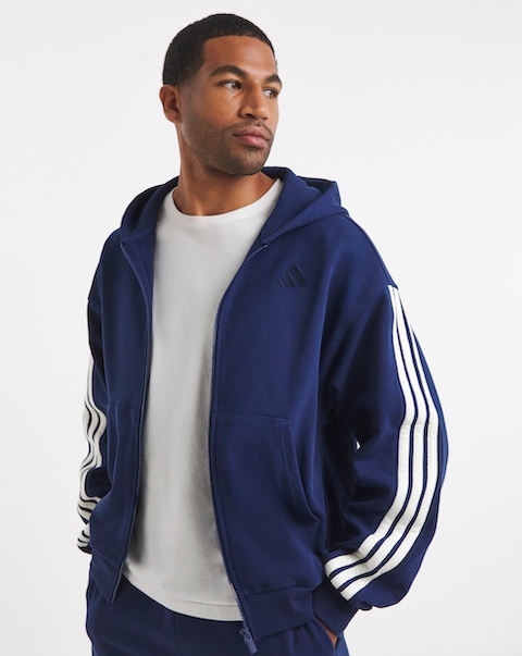 adidas 3 Stripes Full Zip Hoodie