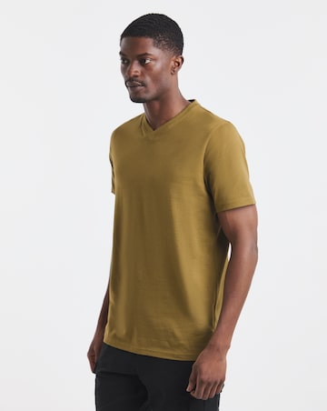 Pure Cotton V Neck T-Shirt Long