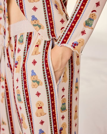 Chelsea Peers Button Down Ribbed Cardigan Pyjama Set