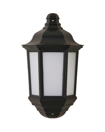 ValueLights Wiltshire Black IP44 Outdoor Porch Wall Light Flush Lantern