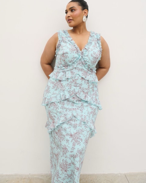 Pretty Lavish Madison Ruffle Maxi Dress