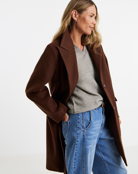 Single Breasted Lined Coat