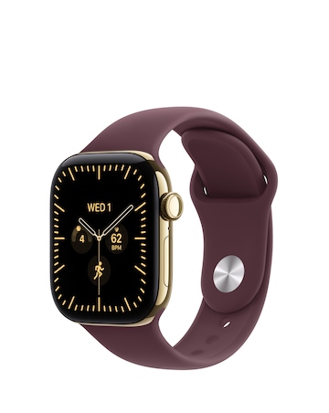 Apple Watch Series 12 GPS + Cellular 42mm - Gold Titanium/Burgundy Sport - S/M