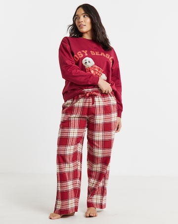 Pretty Secrets Dog Graphic Check Pyjama Set