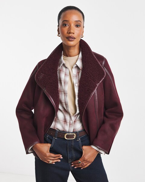 Zip Front Aviator Jacket