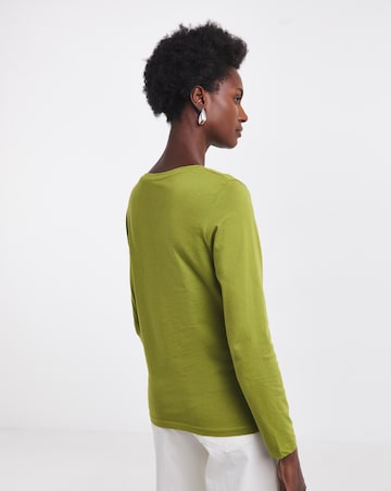 Pink, Green And Blue 3 Pack V-Neck Long Sleeve T-Shirt
