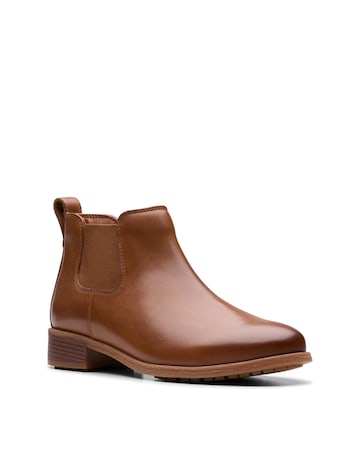 Clarks Leather Havisham Chelsea Ankle Boot - Wide Fit (E)