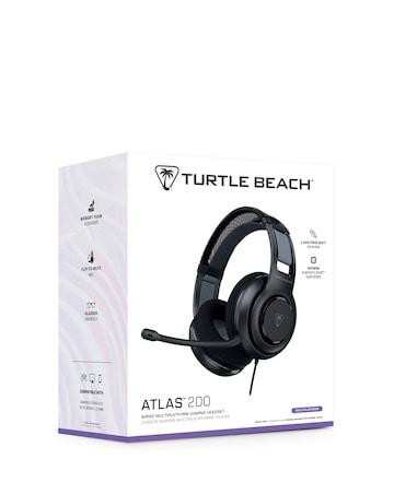 Turtle Beach Atlas 200 Wired Headset for Xbox, PlayStation & PC - Black