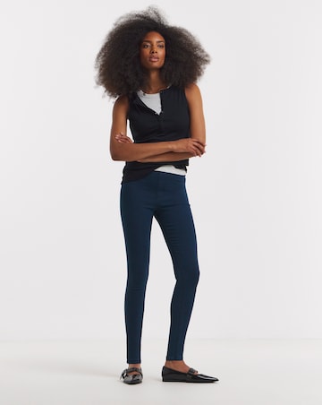 Dark Blue Skinny Pull On Jegging