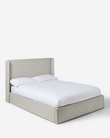 Seren Striped Ottoman Bed with 3 Layer Memory Foam Hybrid Mattress