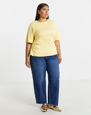 Buttermilk Cinched Waist T-Shirt