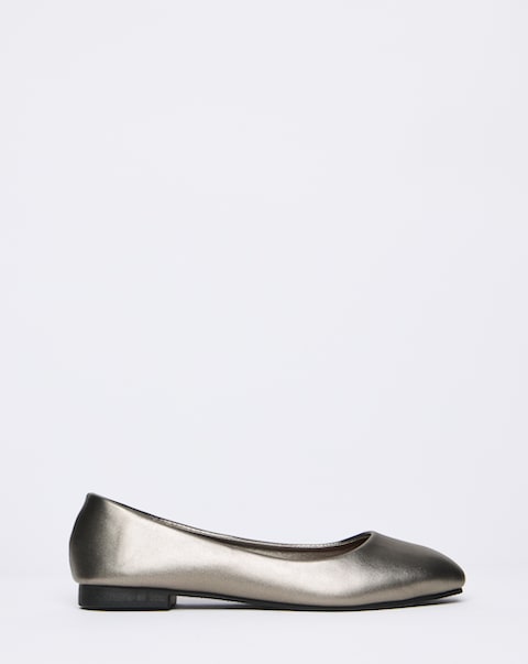 Clarice Square Toe Ballerina Shoes - Wide Fit (E)