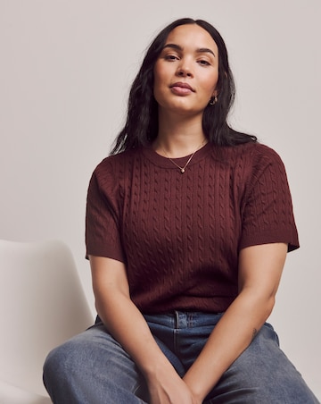 Julipa Cable Knitted Cardigan and Jumper Set