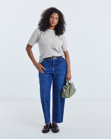 Short Sleeve Bow Jumper