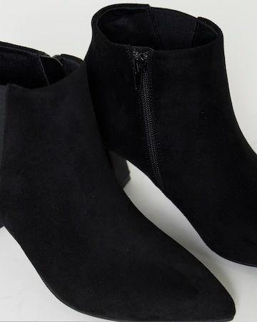 Katrina Block Heel Pointed Ankle Boots - Extra Wide Fit (EEE)