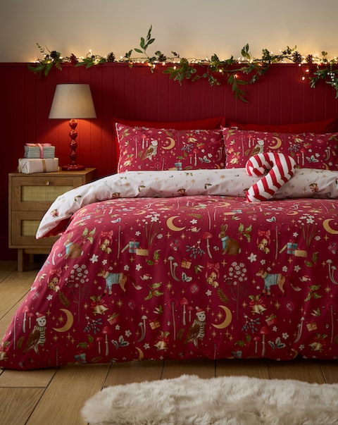 Catherine Lansfield Christmas Enchanted Twilight Duvet Cover Set