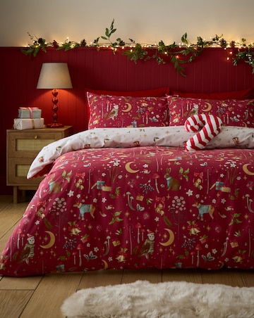 Catherine Lansfield Christmas Enchanted Twilight Duvet Cover Set