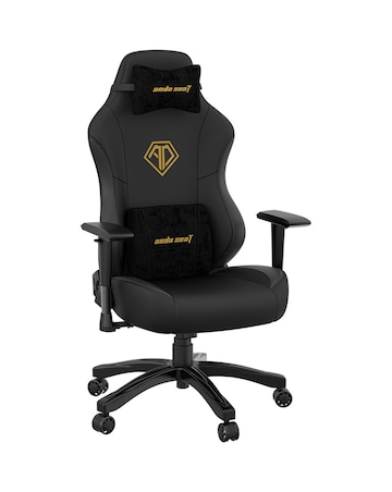 Anda seaT Phantom 3 Premium Large Office Gaming Chair - Black (Golden logo)