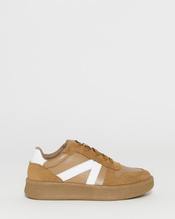 Rumba Leather Retro Lace up Trainer - Extra Wide Fit (EEE)