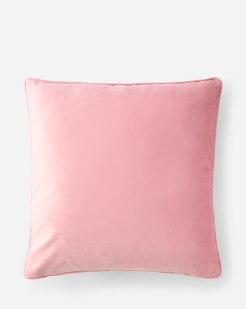 Floral Embroidered Velvet Cushion