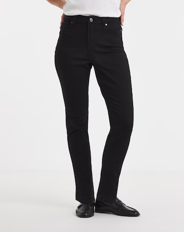 Black Stretch Denim Slim Leg Jeans