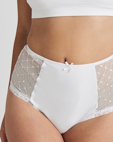 Pretty Secrets (2 Pack) Rachel Embroidery Deep Briefs Black/White