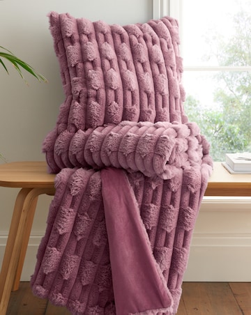 Bianca Carved Faux Fur Cushion