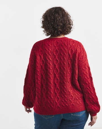 Bow Detail Cable Knit Jumper
